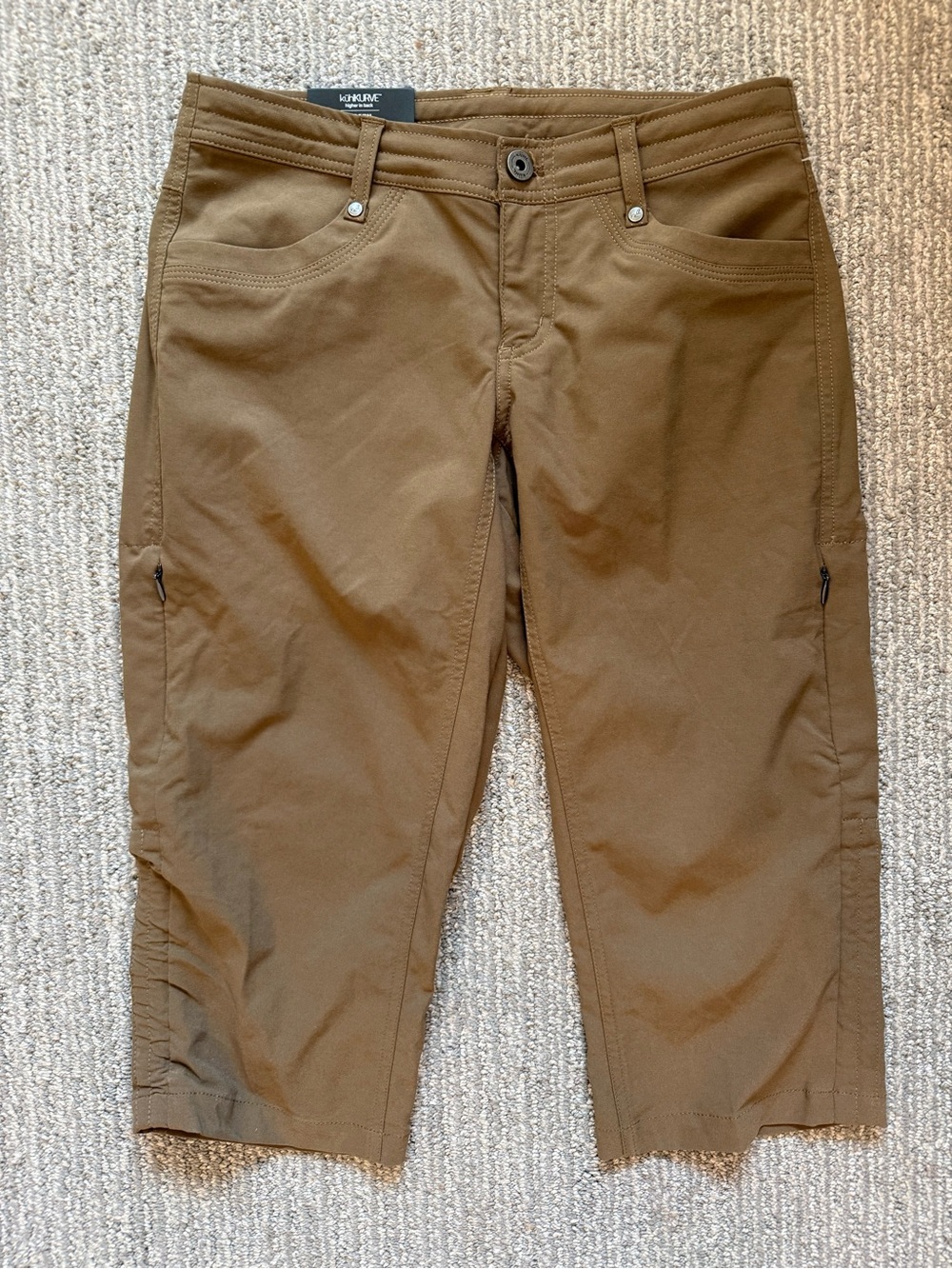 KÜHL Splash Kapri Pants Women’s Size 2 Khaki Brown Hiking Outdoor KÜHLKURVE NWT